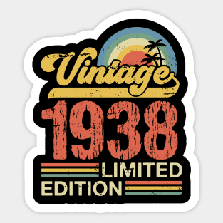 Retro vintage 1938 limited edition Sticker